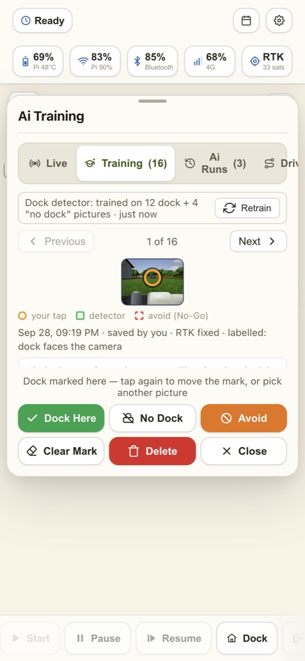 Ai Training: a labelled picture of the dock